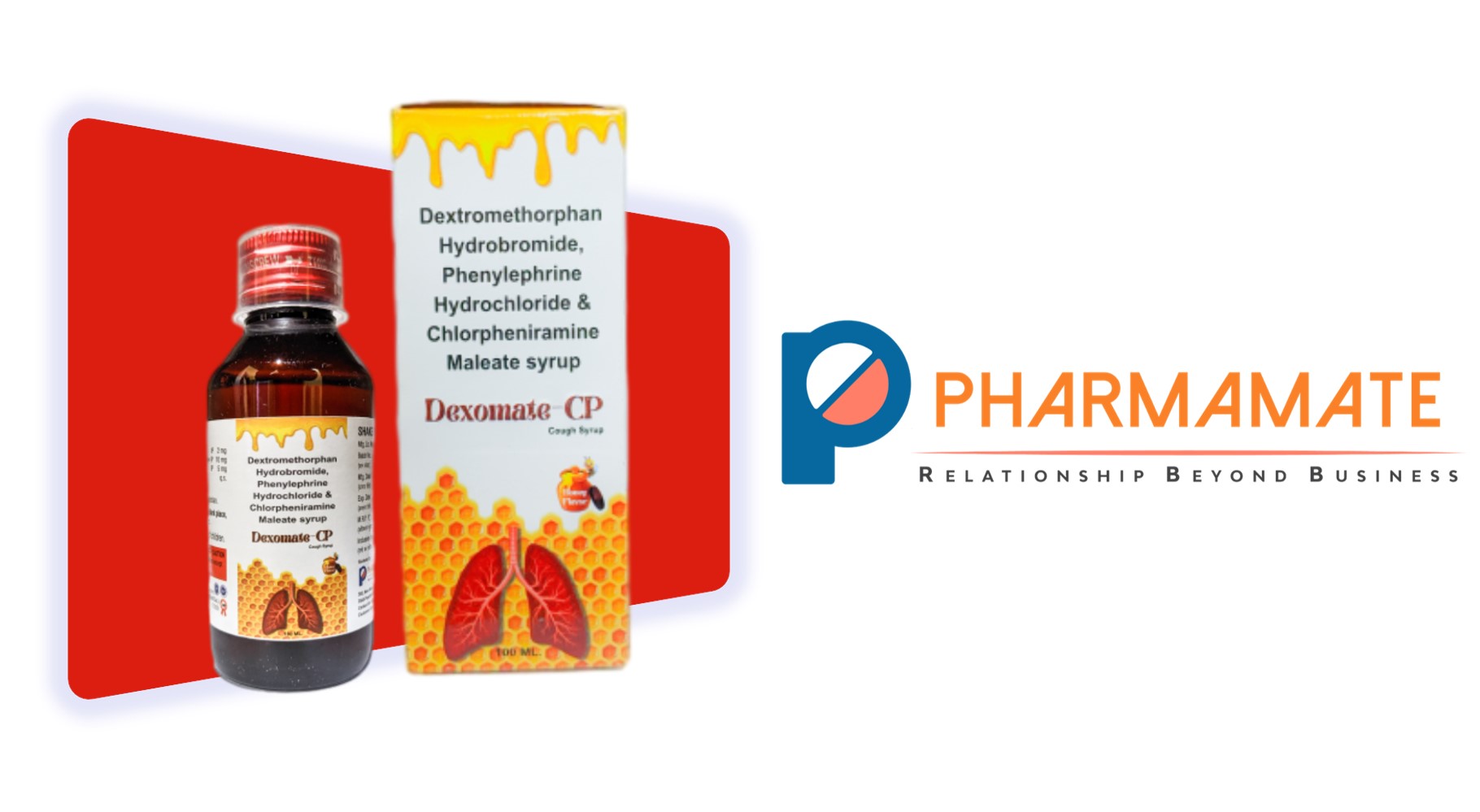 Dexomate CP - Dextromethorphan Hydrobromide Phenylephirine Hydrocloride & Chlorpheniramine Maleate Syrup, Pharmamate Dexomate CP - Dextromethorphan Hydrobromide Phenylephirine Hydrocloride & Chlorpheniramine Maleate Syrup, Pharmamate
