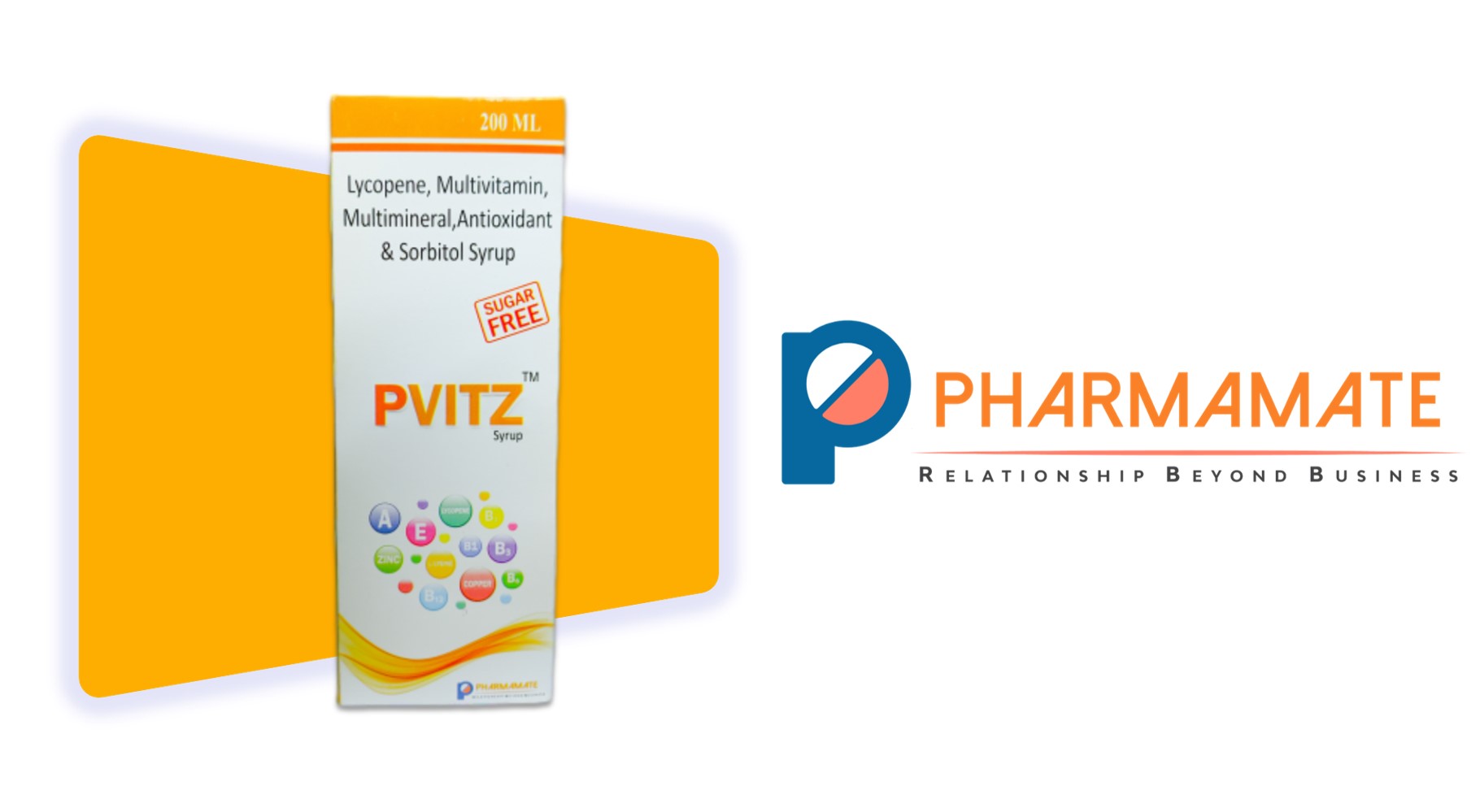 PvitZ - Multivitamin, Multiminaral with Lycopene Syrup, Pharmamate